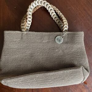 The Sak Woven Bag Braided Leather Handle Classic Purse